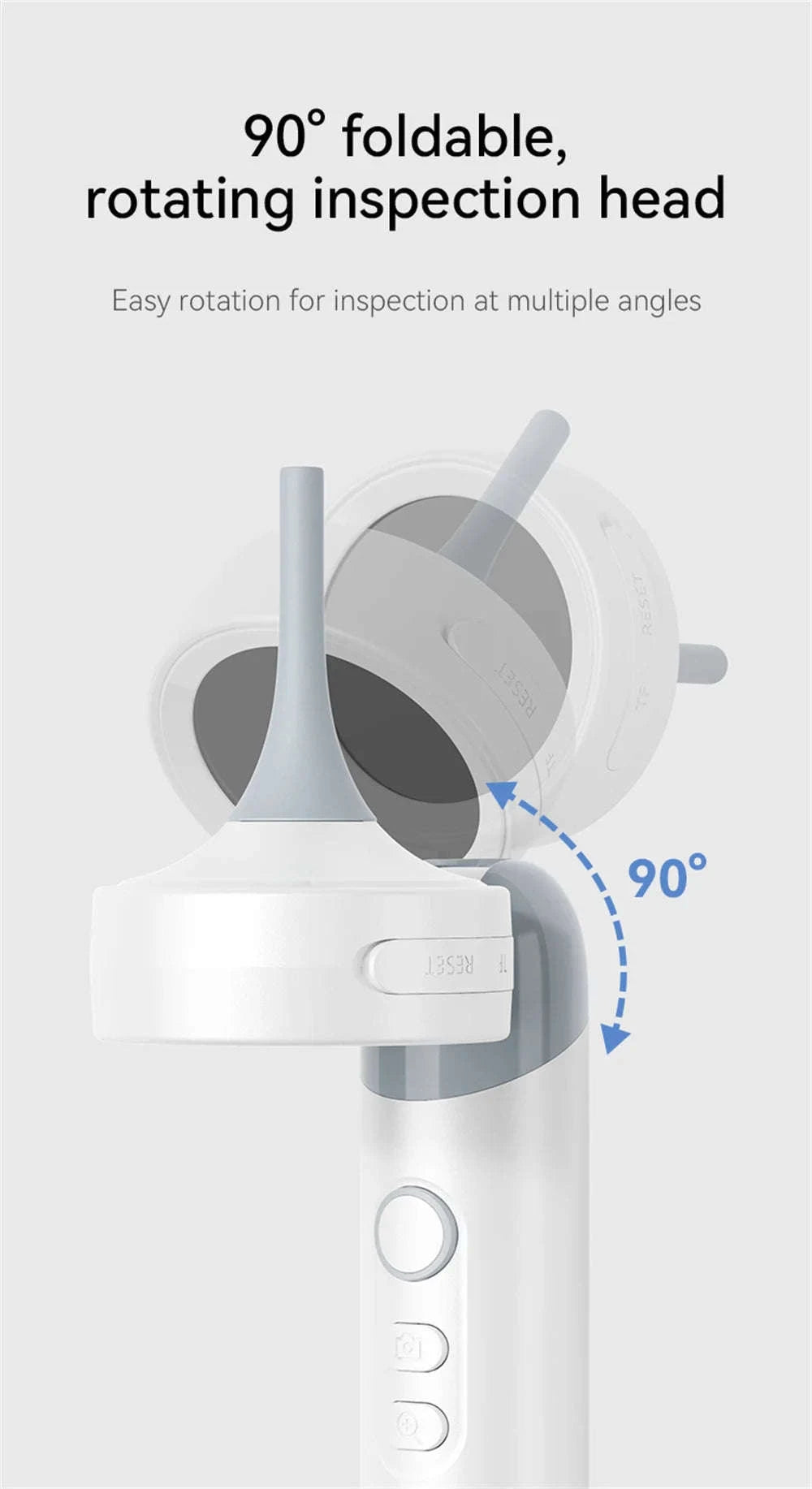 1080P Otoscope Ear Camera with Screen and LED Lights for Clear Inspection-WHITE / United States