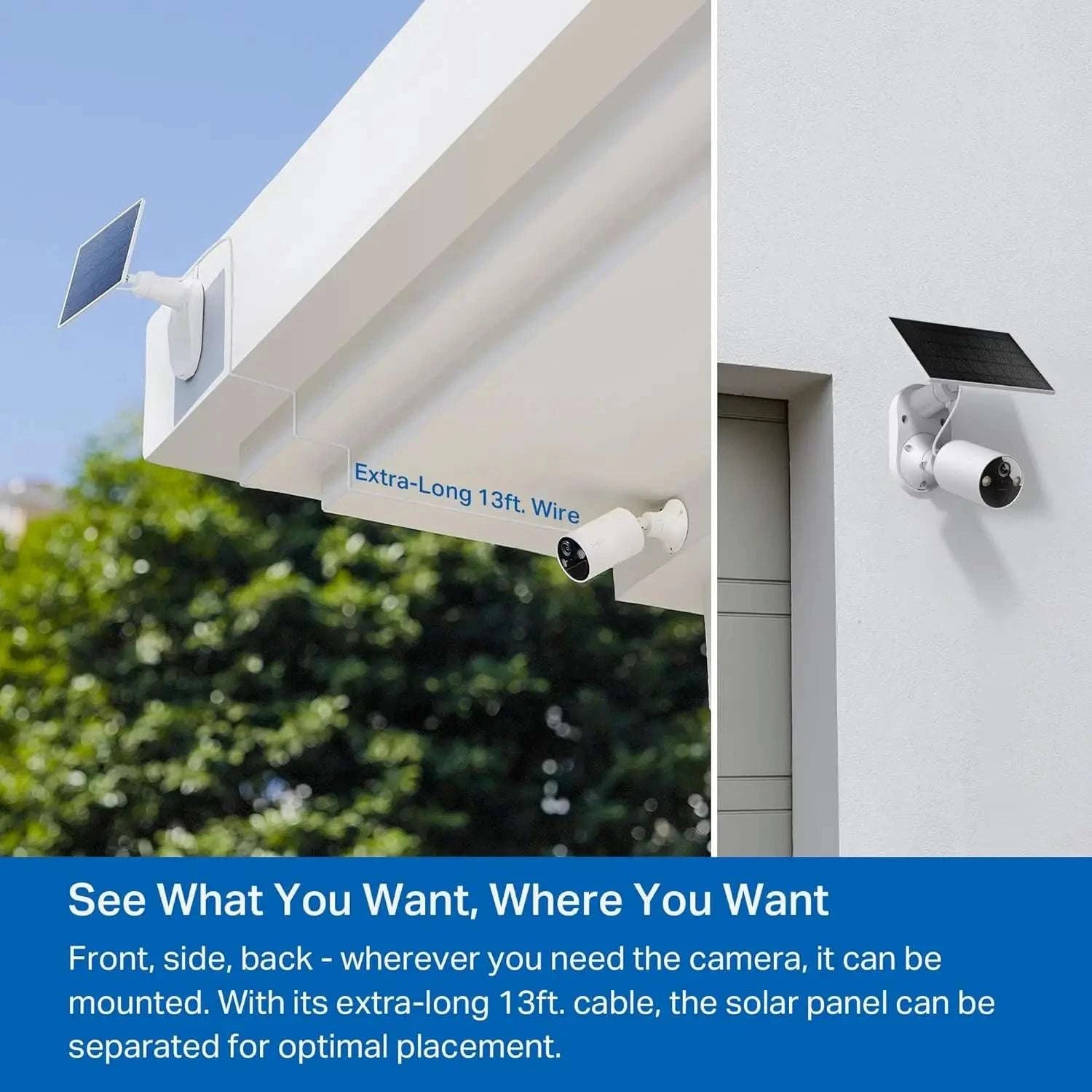 1080p Solar Security Camera Wireless Outdoor with Person Detection-United States