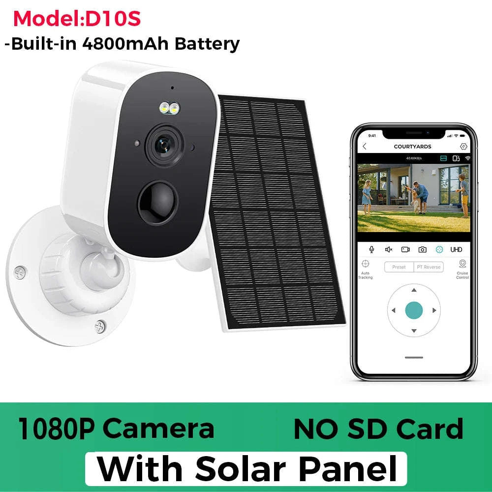 1080P Solar WiFi Security Camera-1080P NO SD Card