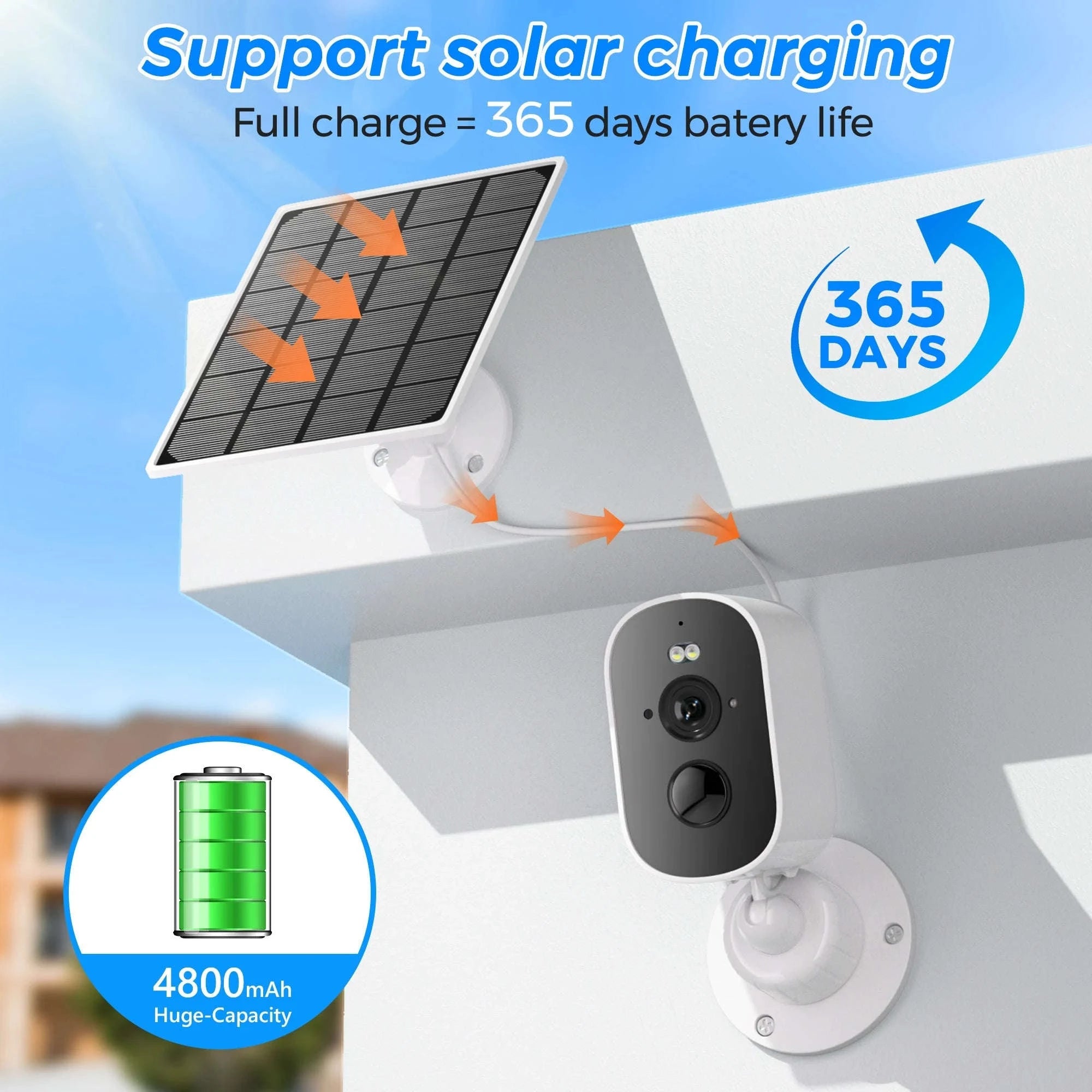 1080P Solar WiFi Security Camera-1080P NO SD Card