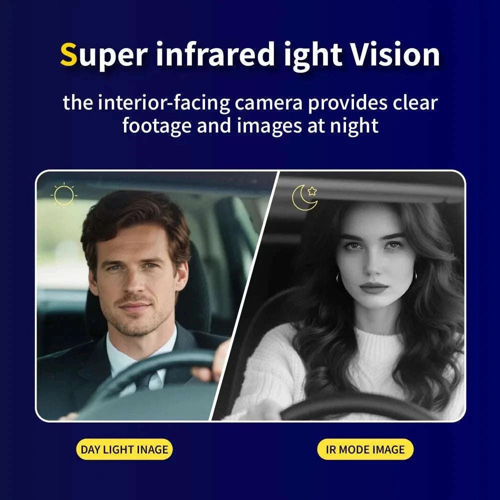 1080P Triple Lens Dash Cam Front Interior Rear with Night Vision-front inside rear / United States