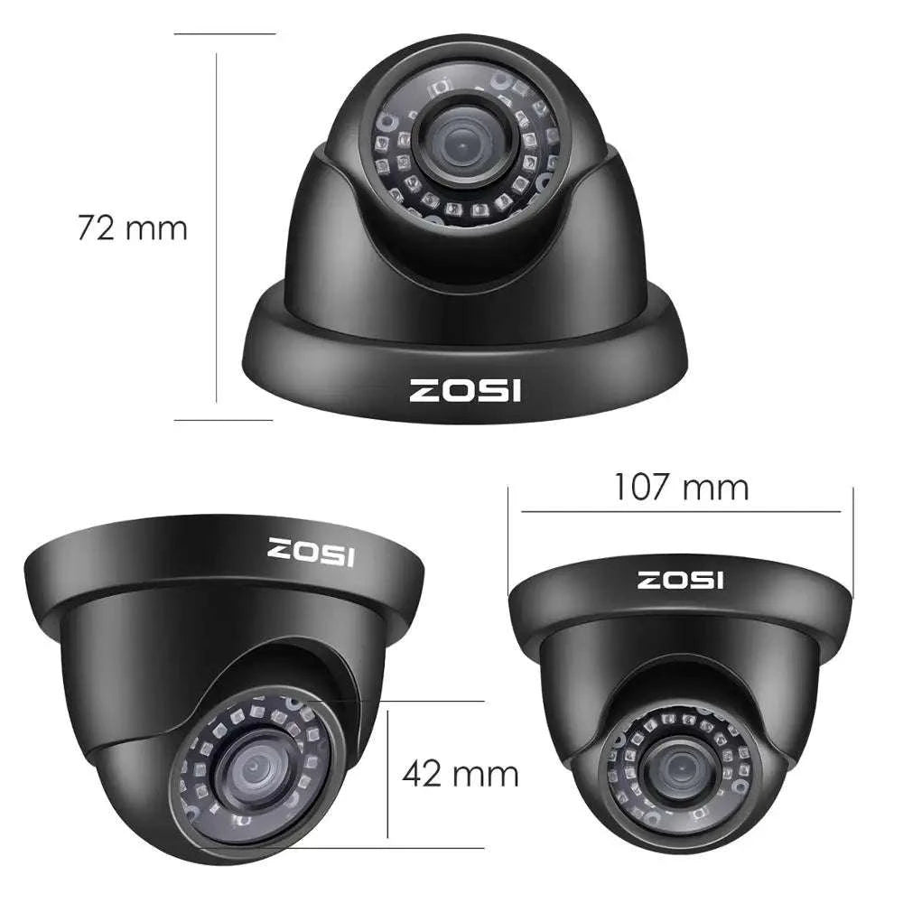 1080P TVI Dome Security Camera with Night Vision and IP66-black / Poland