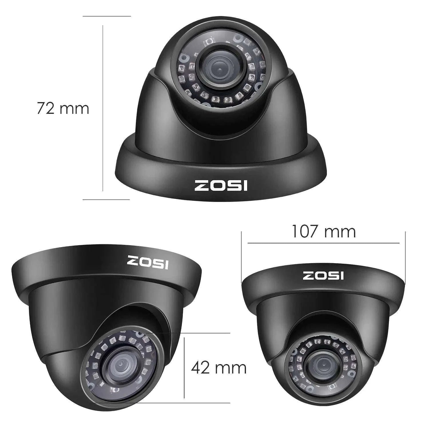 1080P TVI Dome Security Camera with Night Vision and IP66-black / Poland