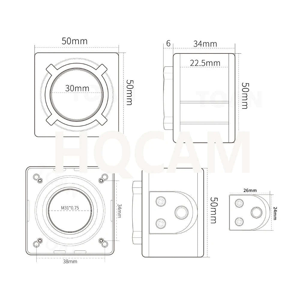 1080P USB Mini Webcam with IMX Sensors for Android Tablets-IMX317 5-50mm LENS
