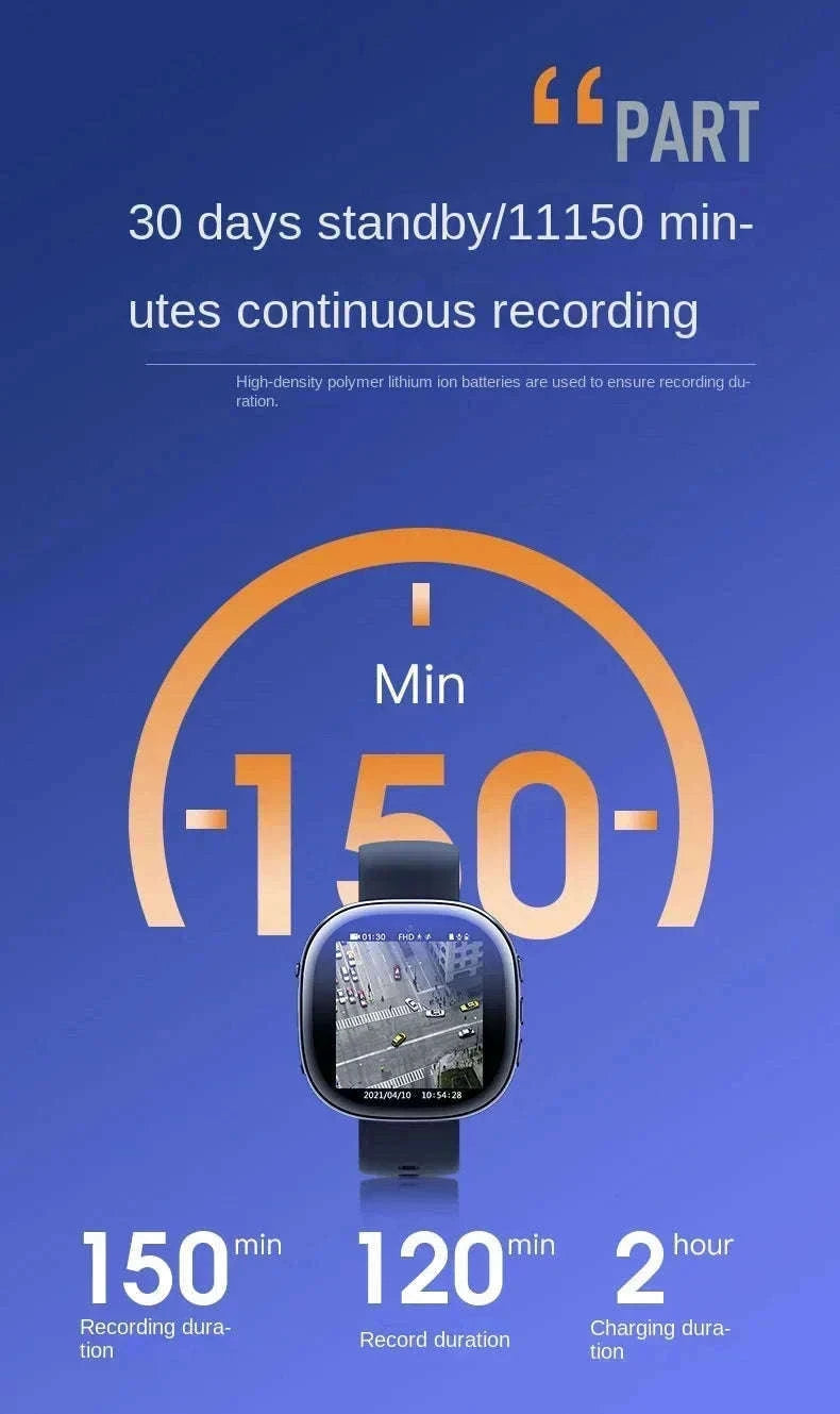 1080P Watch Mini Camera with Audio Recording-64GB / China Mainland