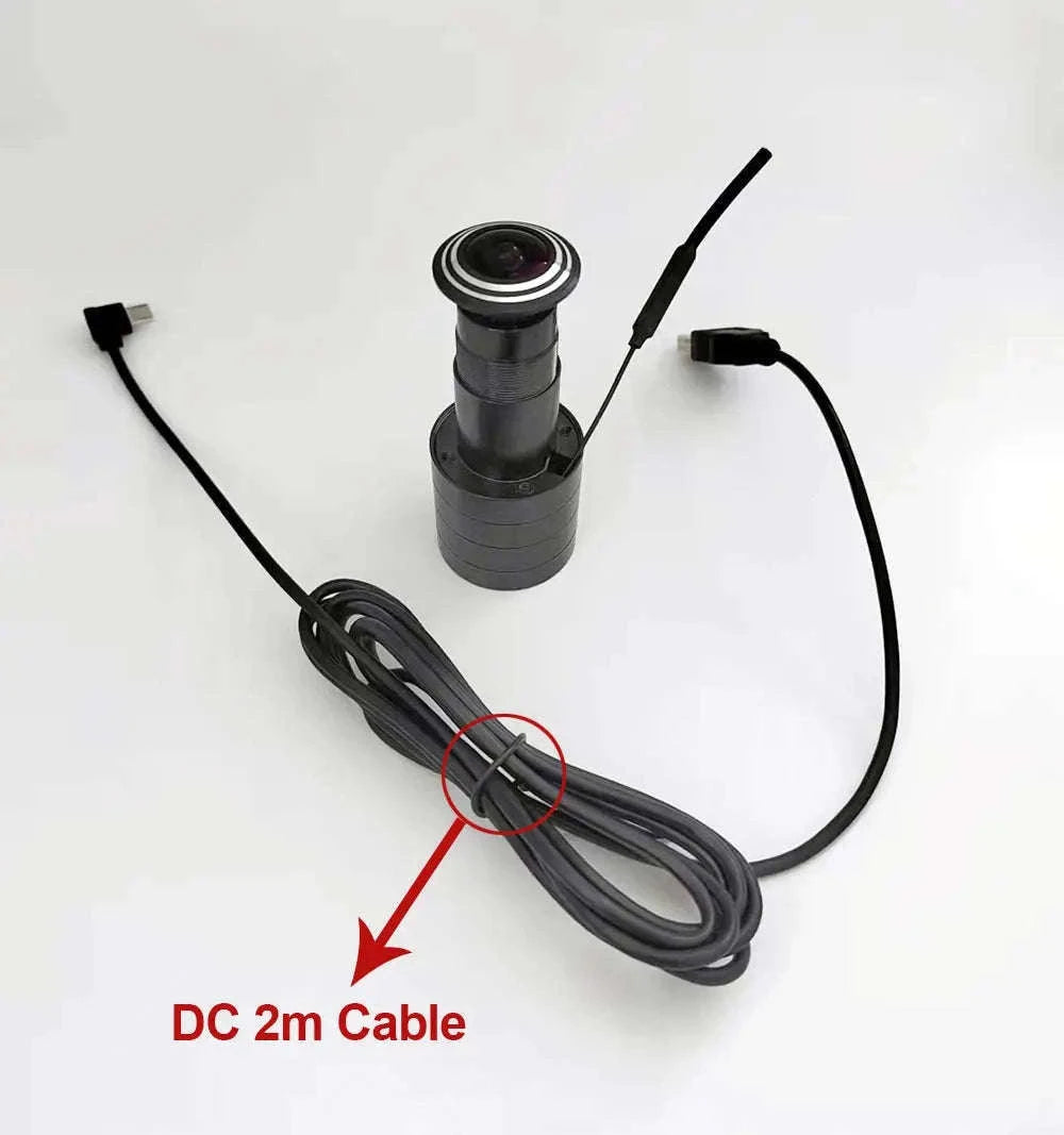 1080p Wi-Fi Peephole Door Camera with Night Vision & Motion Alerts-add 32G TF