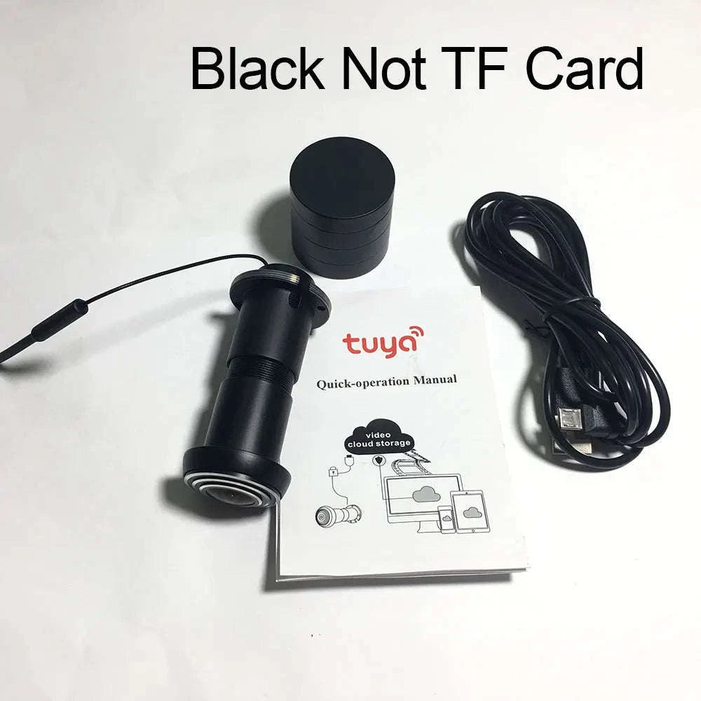 1080p Wi-Fi Peephole Door Camera with Night Vision & Motion Alerts-add 32G TF