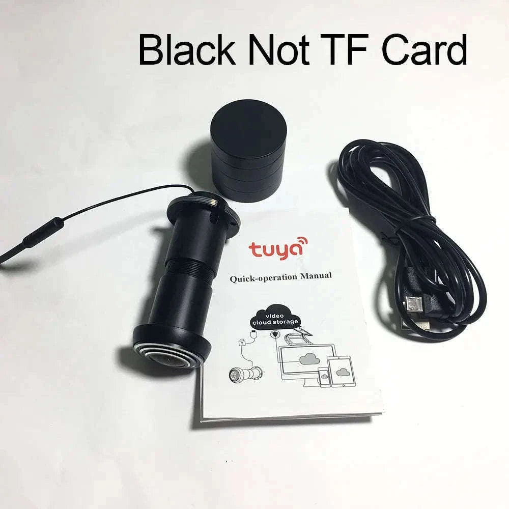 1080p Wi-Fi Peephole Door Camera with Night Vision & Motion Alerts-add 32G TF