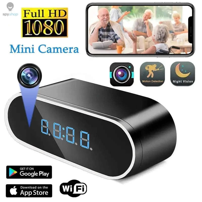 1080P WiFi Alarm Clock Camera – Discreet Full HD Monitoring with Night Vision-Alarm Clock Camera / Only Camera / CHINA