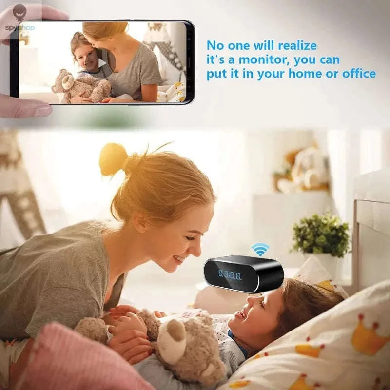 1080P WiFi Alarm Clock Camera – Discreet Full HD Monitoring with Night Vision-Alarm Clock Camera / Only Camera / CHINA