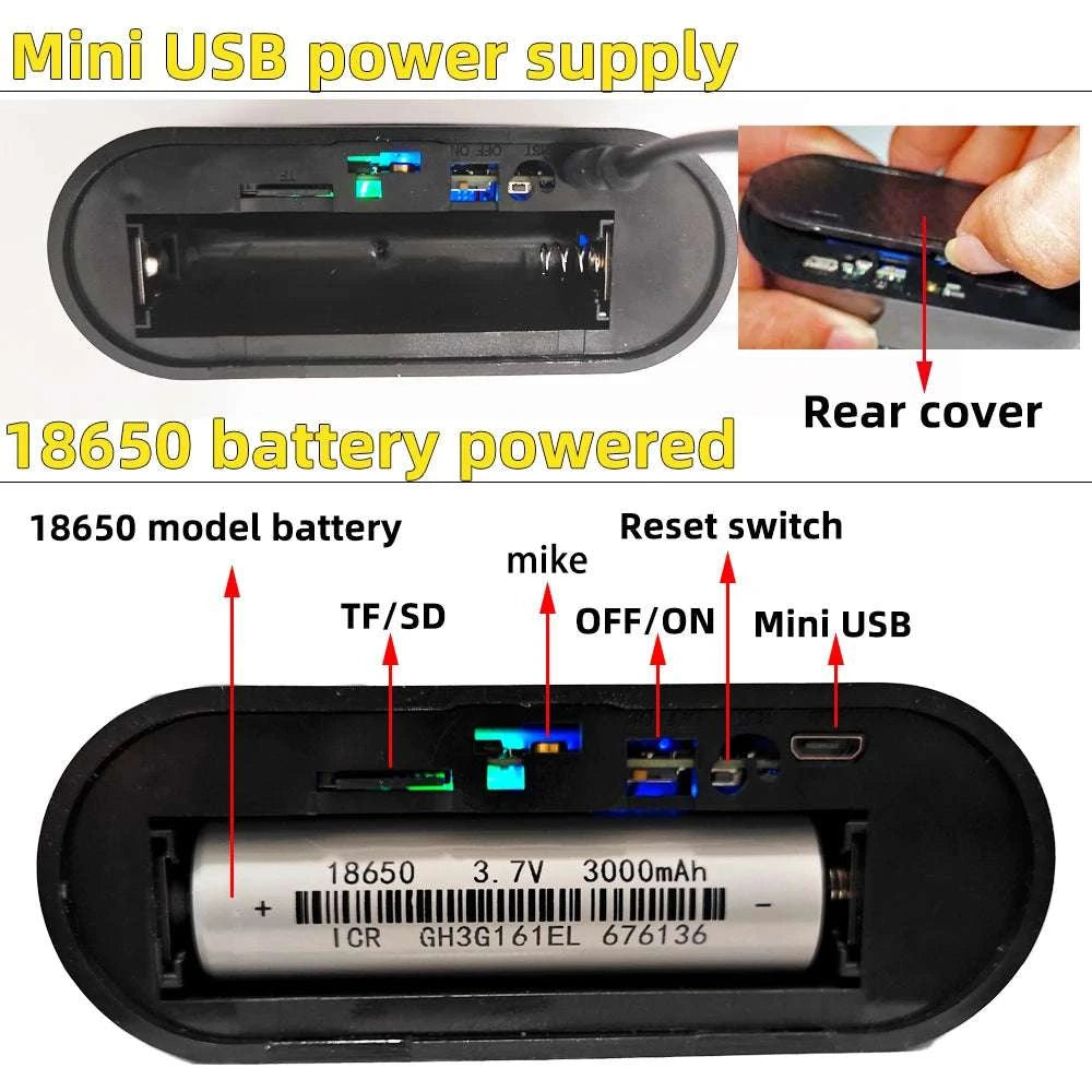 1080P WiFi Clock Camera with Night Vision & Motion Alerts-Add 2600mAh battery / Add 32GB SD card / China Mainland