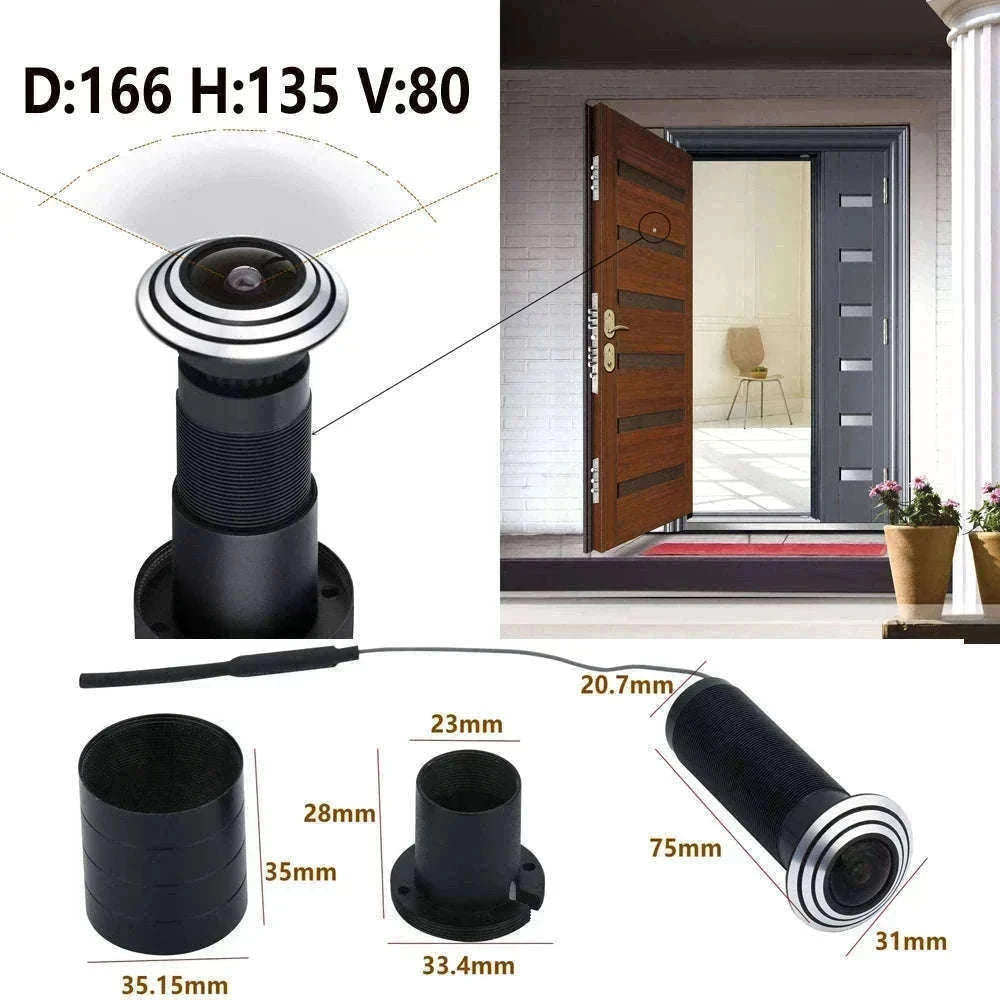 1080P WiFi Door Peephole Camera with 160° Wide Angle-EU Plug