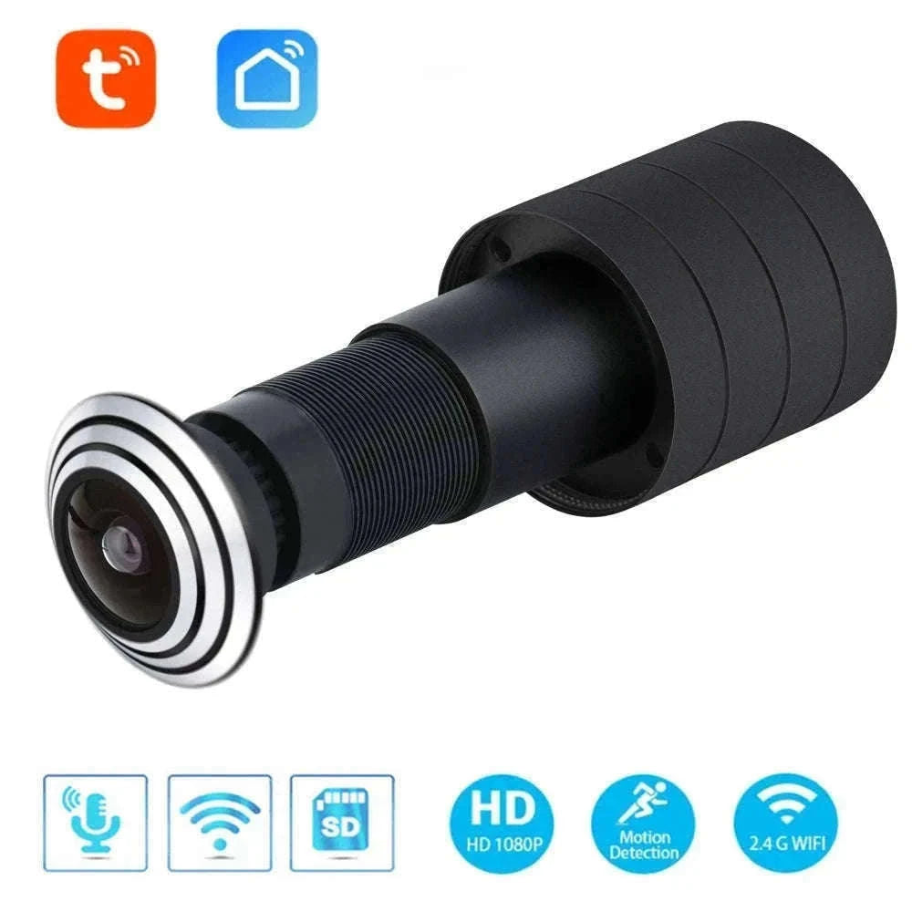 1080P WiFi Door Peephole Camera with 160° Wide Angle-EU Plug