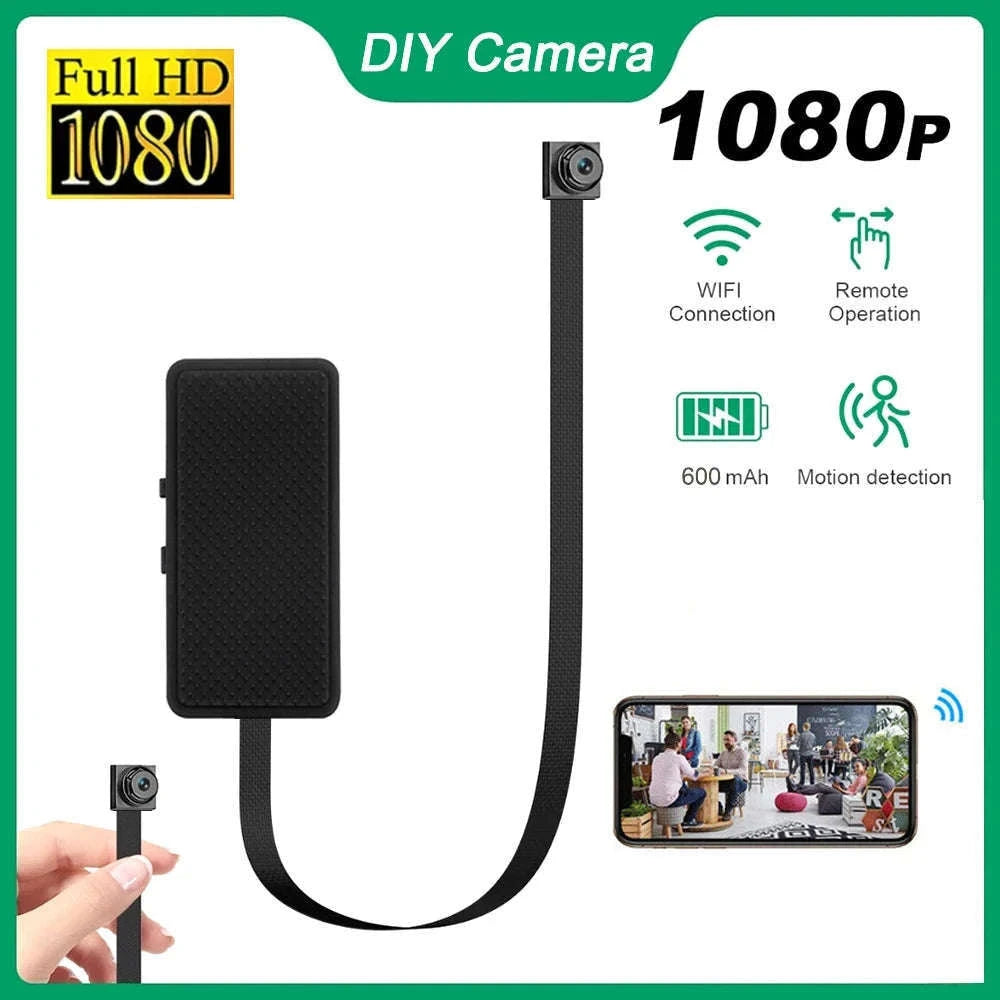 1080P WiFi Mini Camera with Remote Viewing & Motion Detection-B with 32GB Card