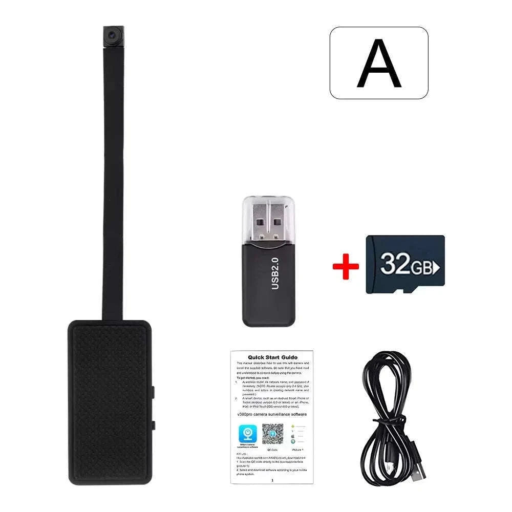 1080P WiFi Mini Camera with Remote Viewing & Motion Detection-B with 32GB Card