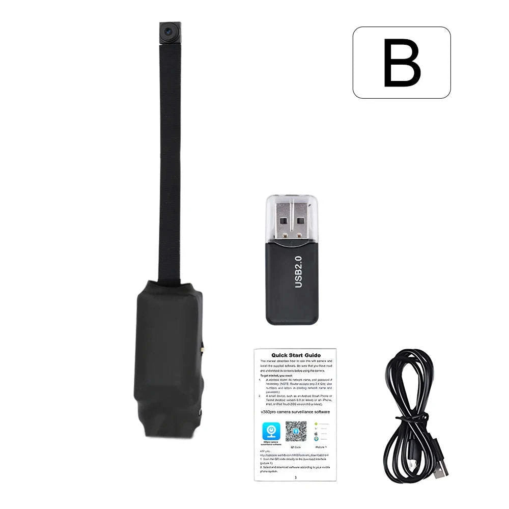 1080P WiFi Mini Camera with Remote Viewing & Motion Detection-B with 32GB Card