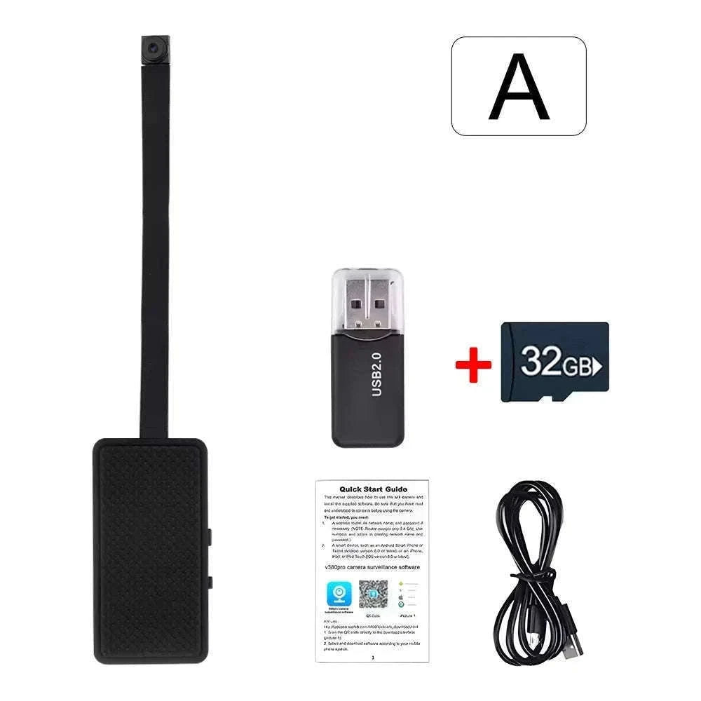 1080P WiFi Mini Camera with Remote Viewing & Motion Detection-B with 32GB Card