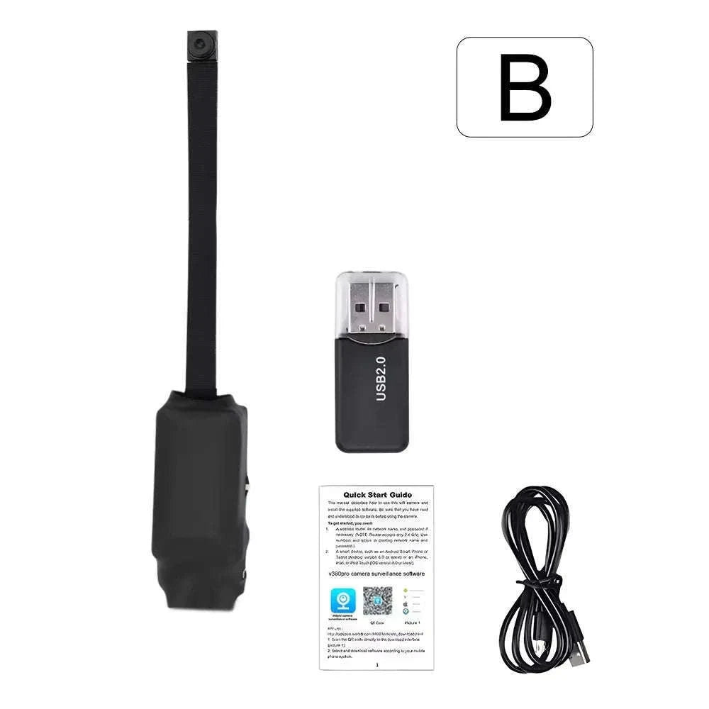 1080P WiFi Mini Camera with Remote Viewing & Motion Detection-B with 32GB Card