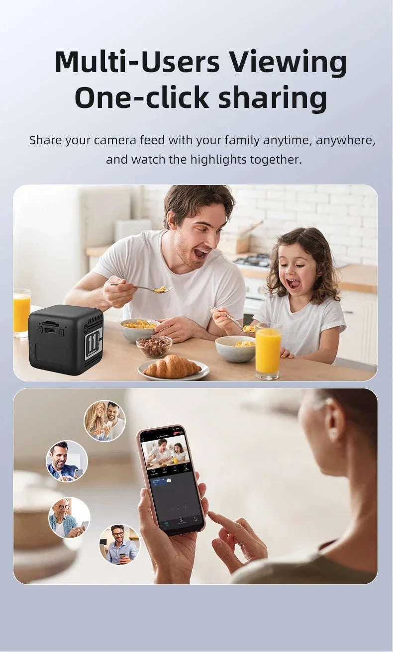 1080P WiFi Mini Security Camera with Night Vision and Motion Detection-Default Title
