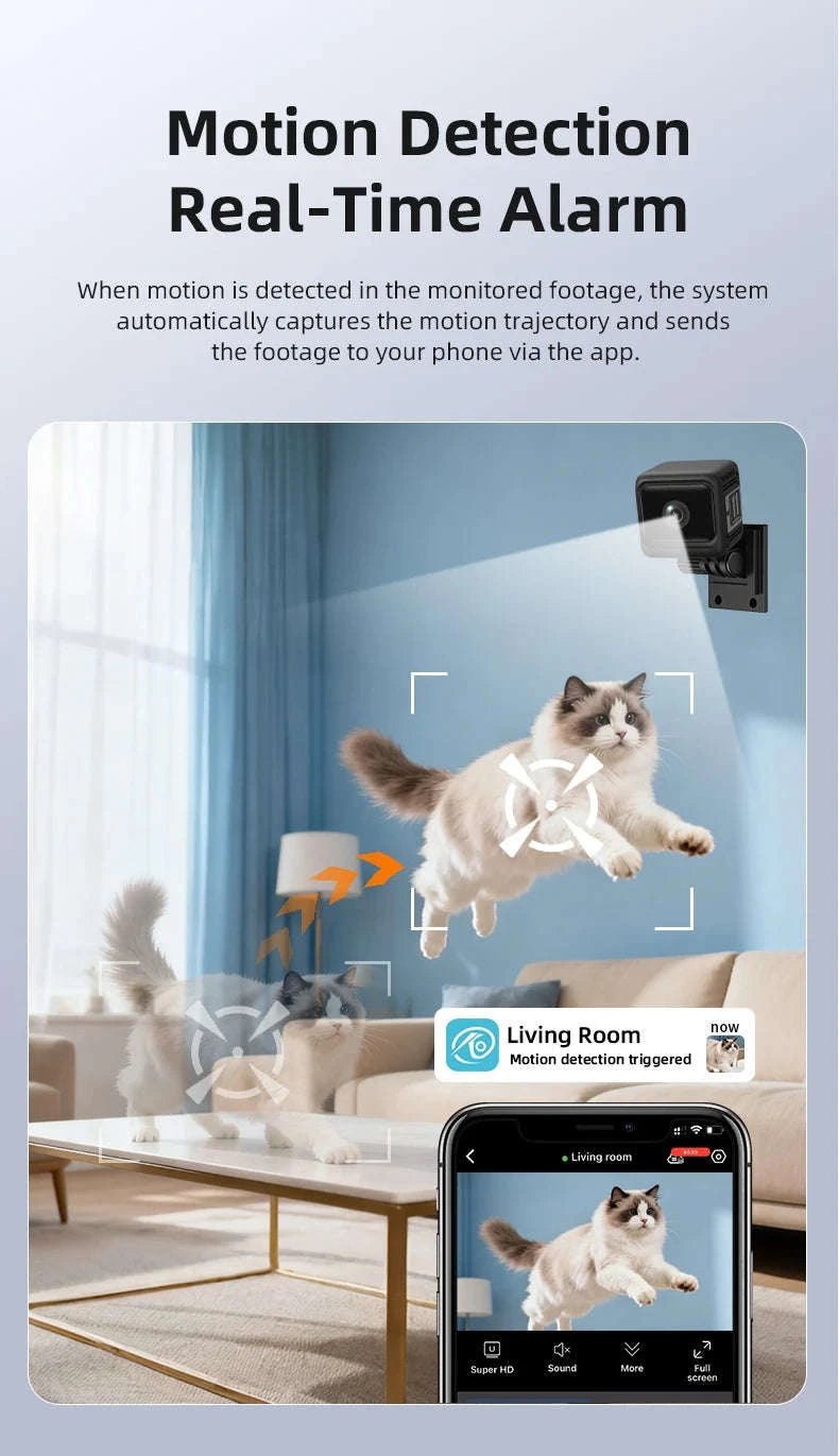 1080P WiFi Mini Security Camera with Night Vision and Motion Detection-Default Title