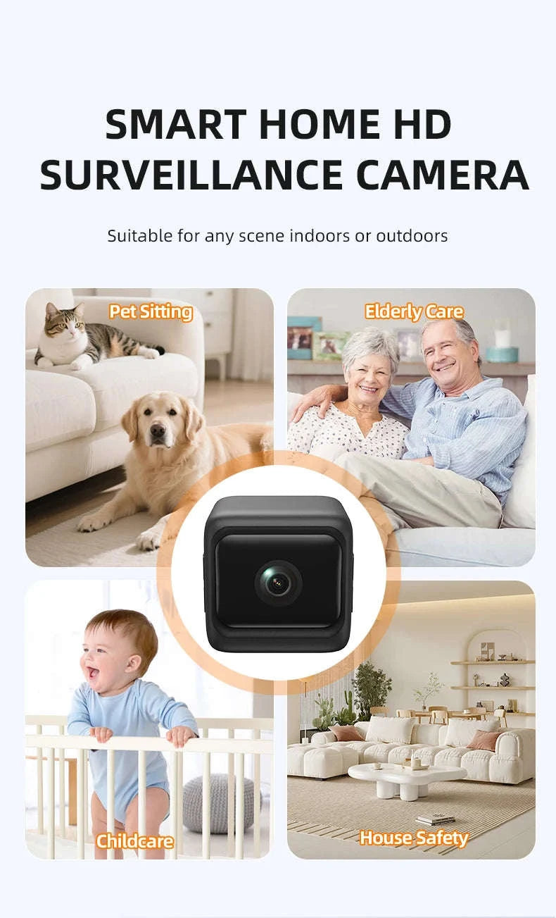 1080P WiFi Mini Security Camera with Night Vision and Motion Detection-Default Title