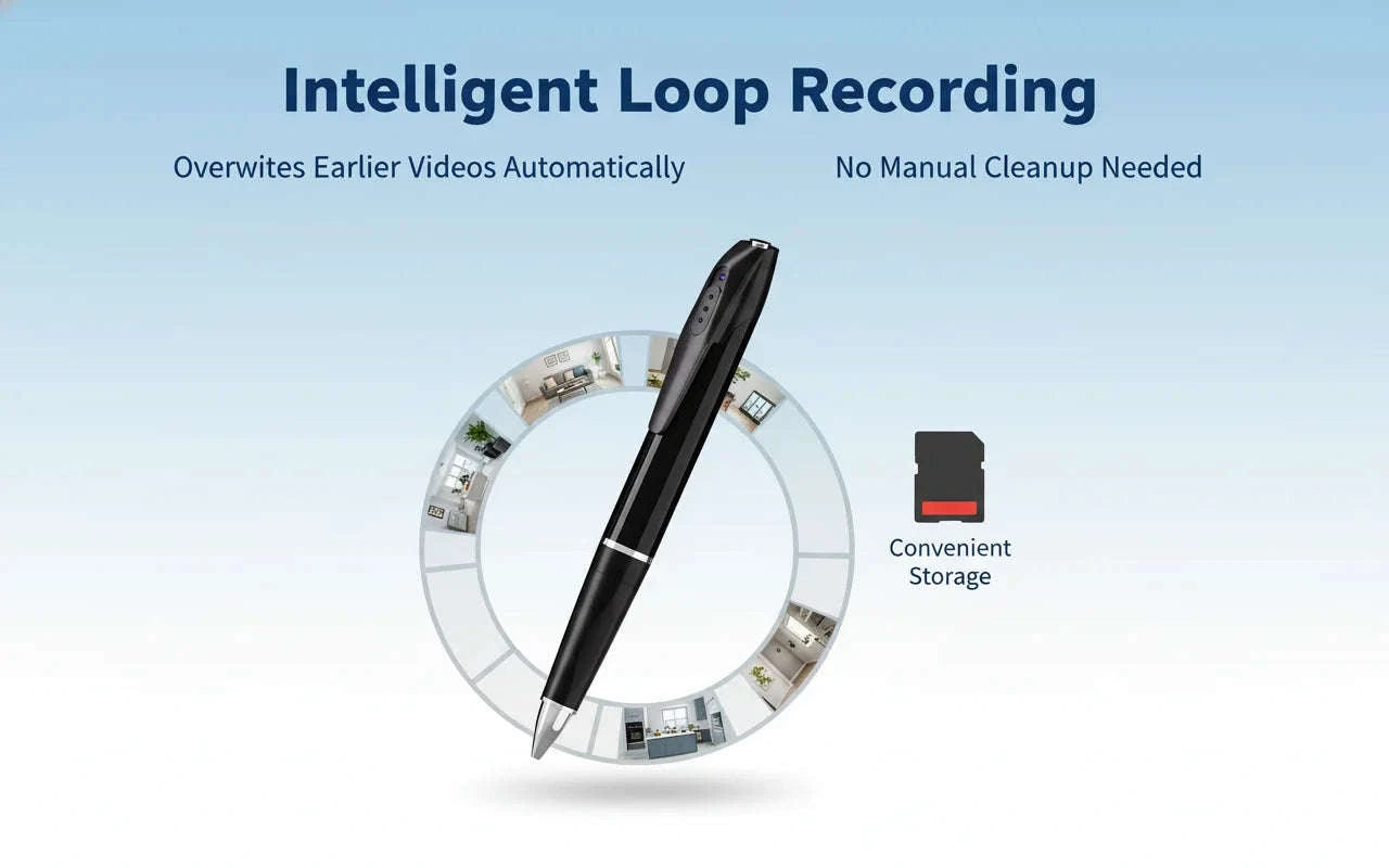 1080P WiFi Pen Camera with Motion Detection & Remote Viewing-With 16GB SD Card / United States