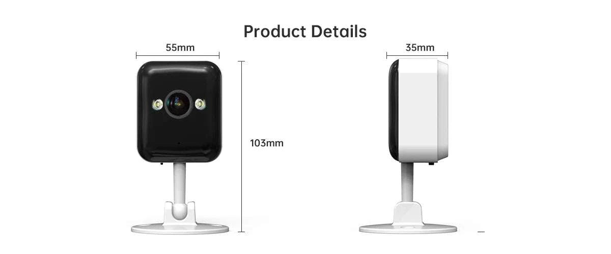 1080P WiFi Security Camera Indoor Outdoor IP66 Night Vision-A13-32GB SD Card / UK Plug