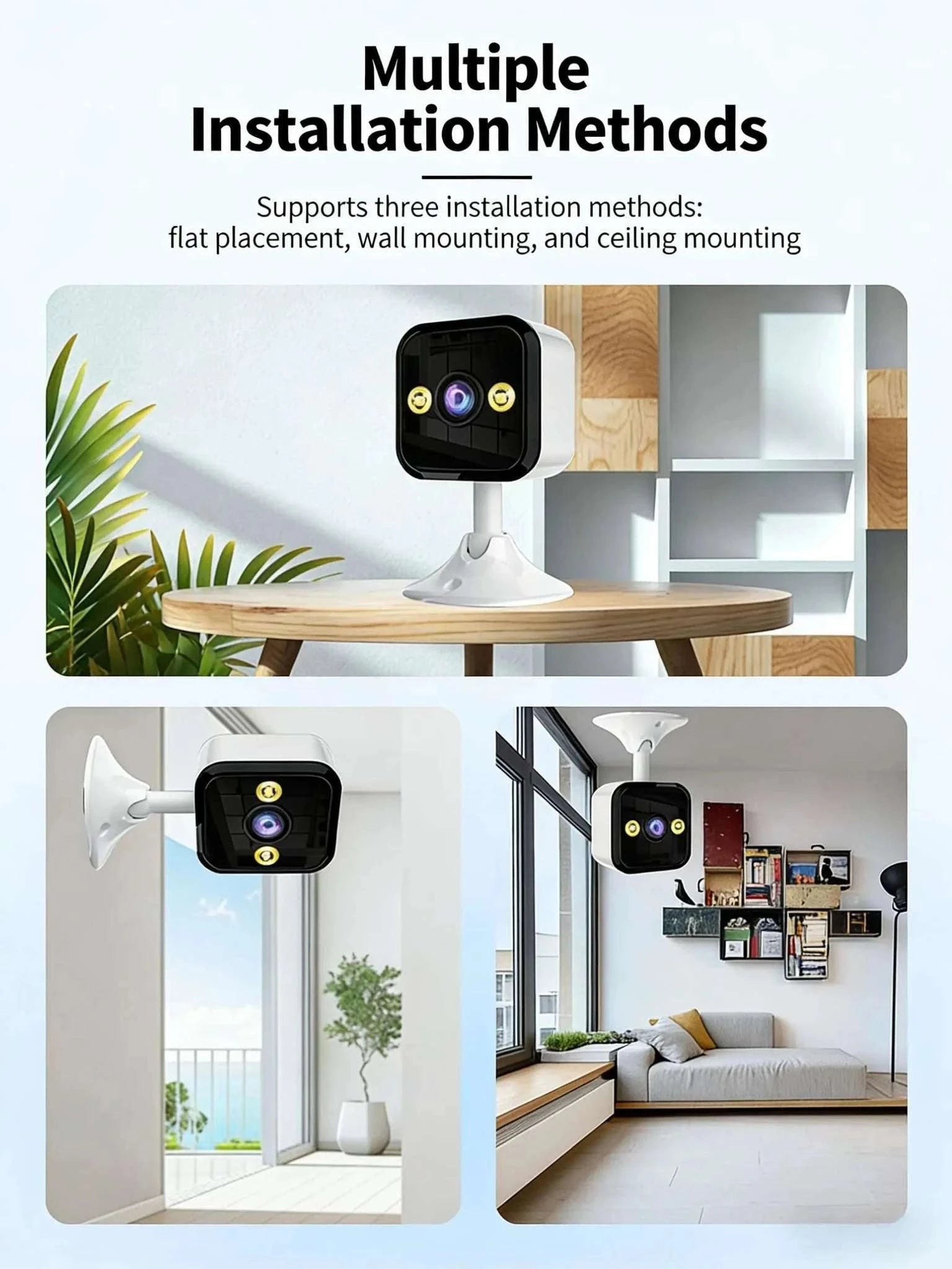 1080P WiFi Security Camera Indoor Outdoor IP66 Night Vision-A13-32GB SD Card / UK Plug