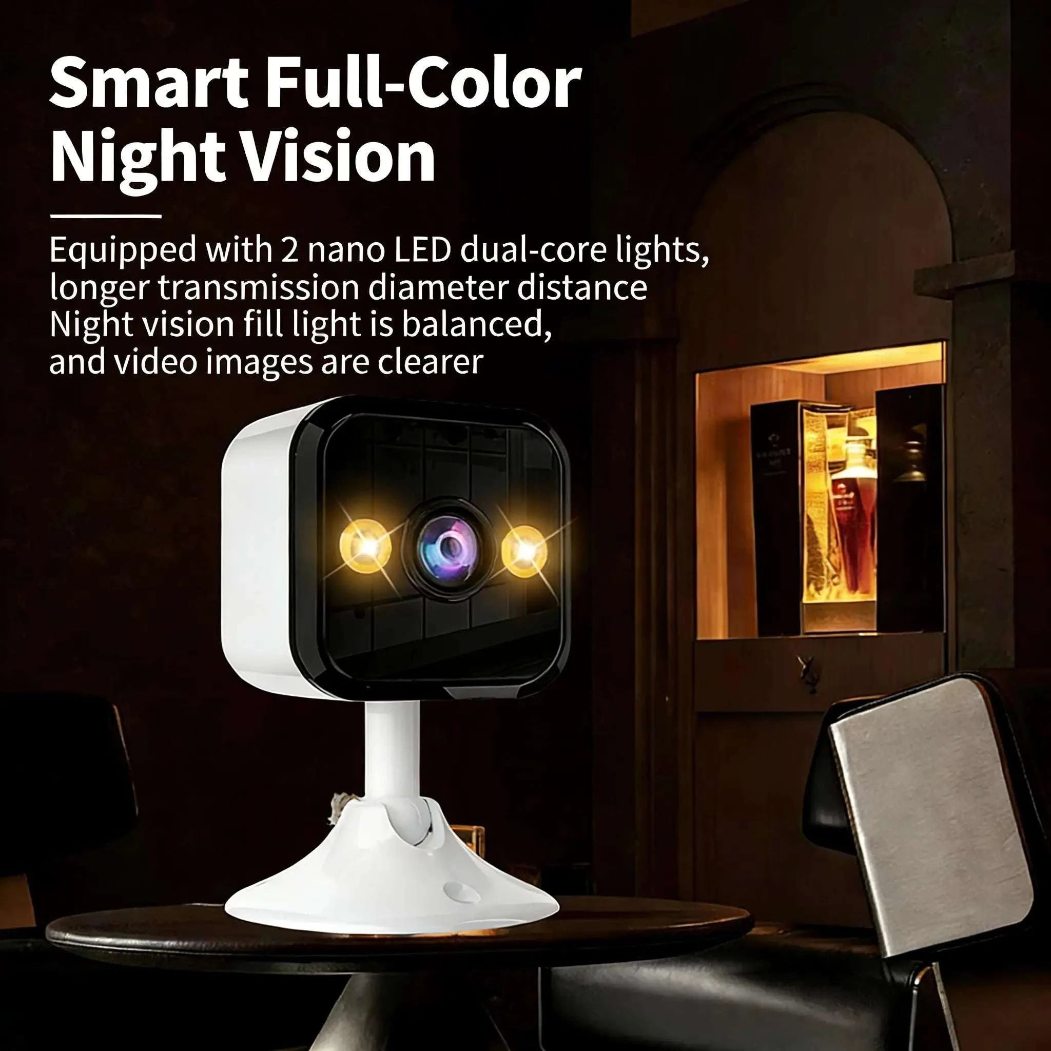 1080P WiFi Security Camera Indoor Outdoor IP66 Night Vision-A13-32GB SD Card / UK Plug