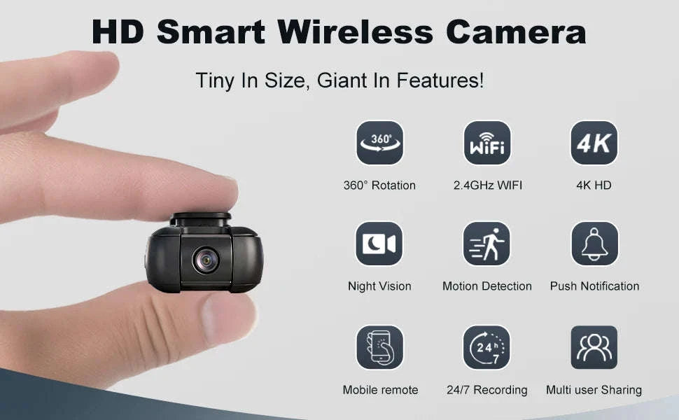1080P Wireless HD Security Camera with Night Vision & Motion Detection-United States