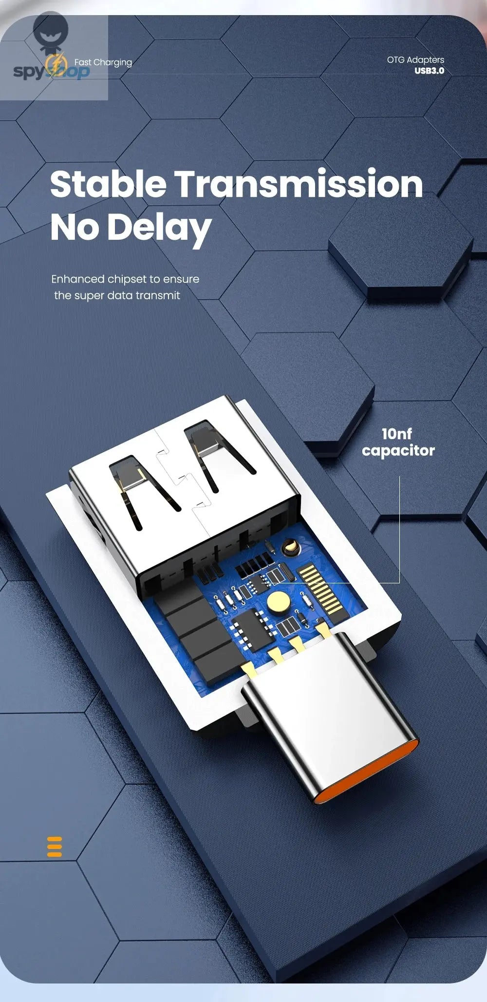 10A OTG USB 3.0 To Type C Adapter USB Female To Type c Male Fast Charging adadpter OTG USB C For Xiaomi Samsung Laptop PC Spy-shop.com
