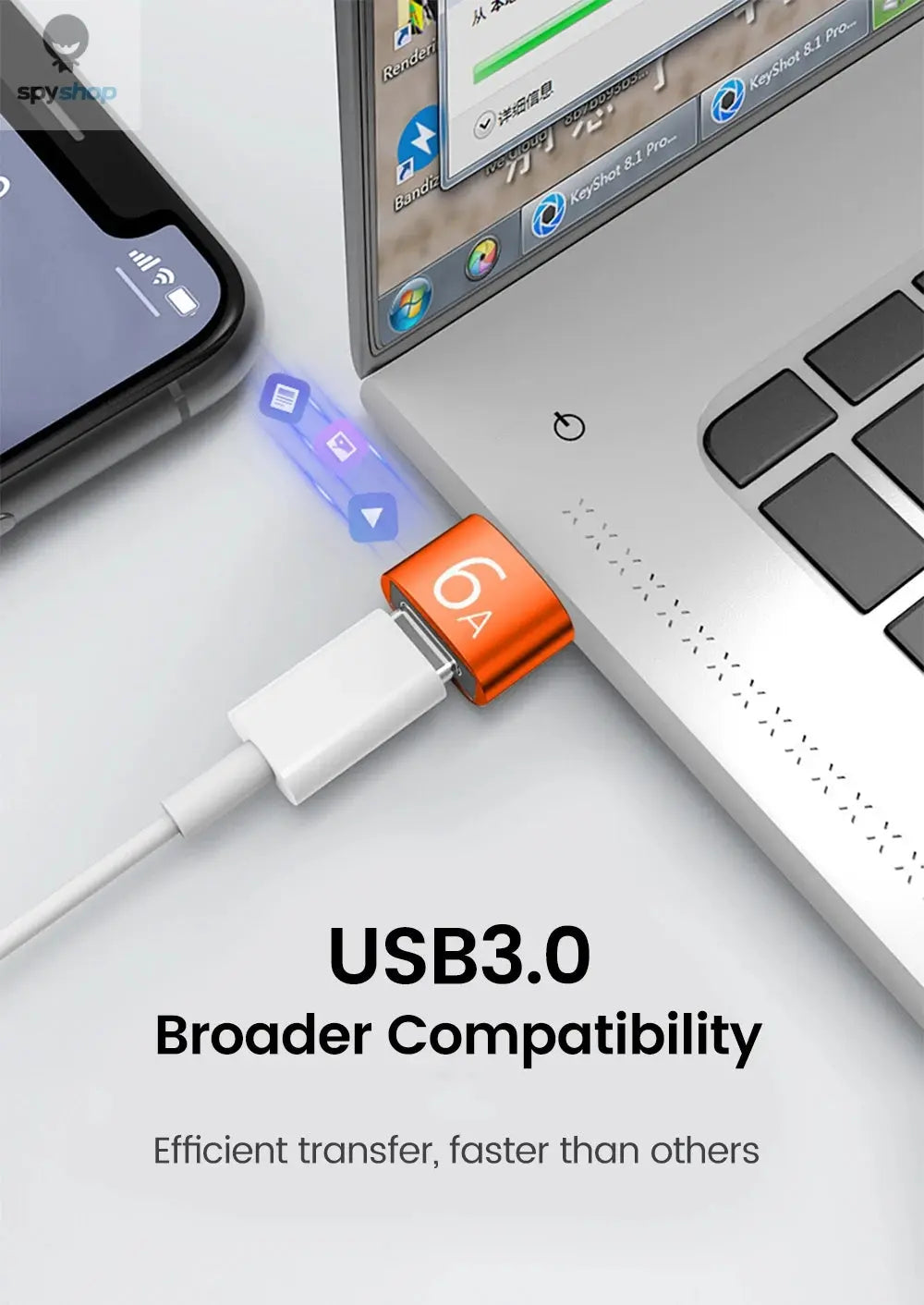 10A OTG USB 3.0 To Type C Adapter USB Female To Type c Male Fast Charging adadpter OTG USB C For Xiaomi Samsung Laptop PC Spy-shop.com