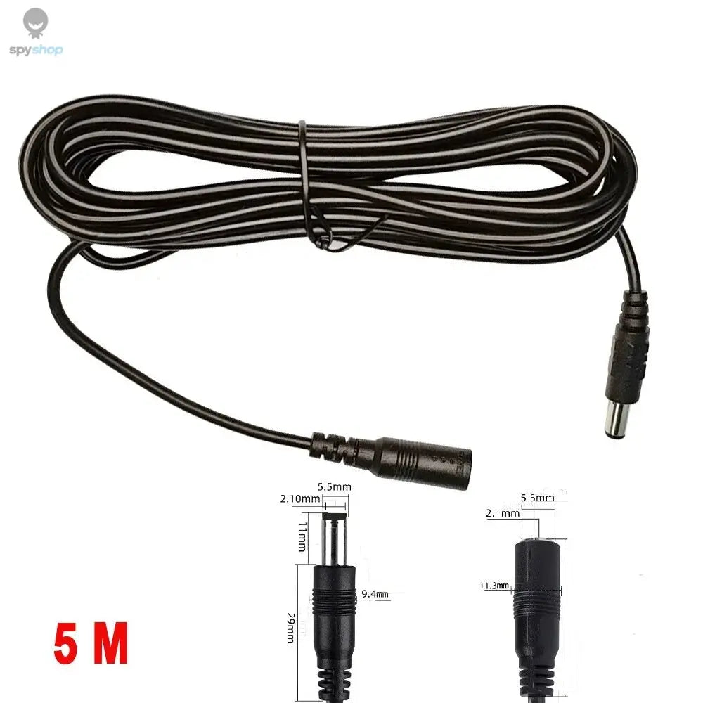 10M/ 5M 5.5mm*2.1mm DC Power Connector Extension Cord Jack Adapter Lead Cable DC Female Male Extension External Plug Spy-shop.com