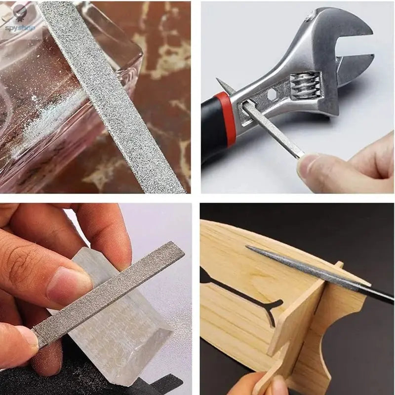 10Pcs Diamond Needle File Set 3x140mm Mini Needle File Kit For Stone Glass Metal Carving Craft Hand Tools Needle File Set