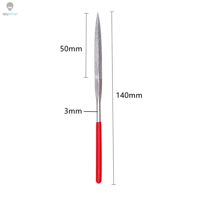 10Pcs Diamond Needle File Set 3x140mm Mini Needle File Kit For Stone Glass Metal Carving Craft Hand Tools Needle File Set