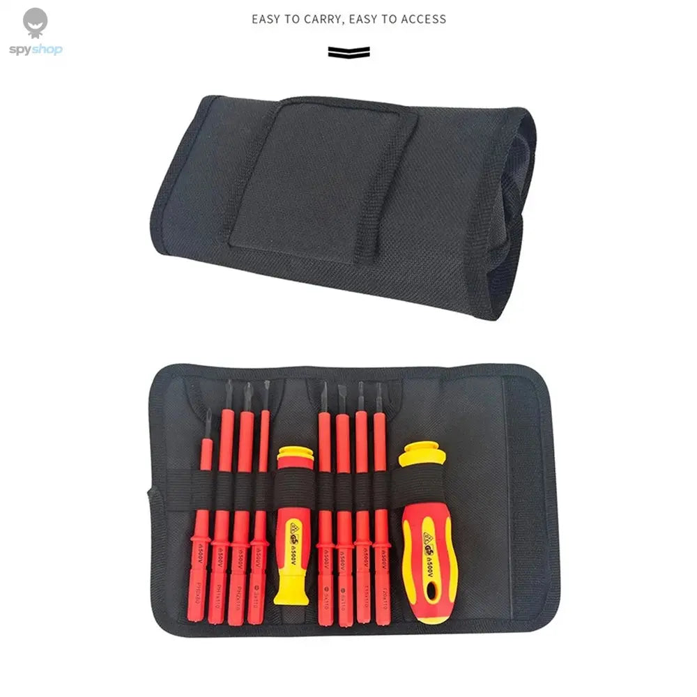 10Pcs Interchangeable Blade VDE Insulated Screwdriver Set with Case Magnetic 500V Home and Professional Use Electricians Tools Spy-shop.com