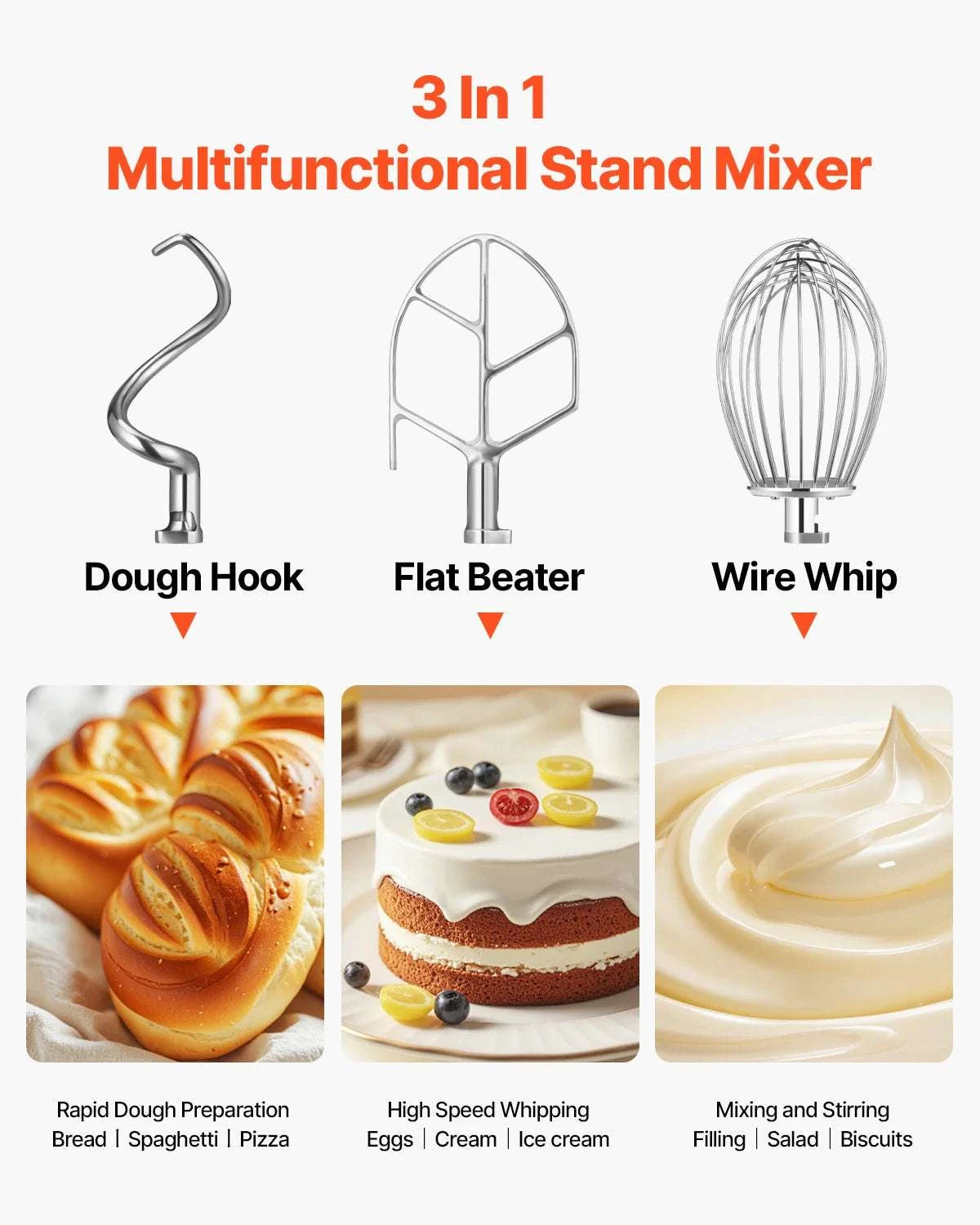 10L Commercial Food Mixer with 3 Speeds & Stainless Steel Bowl-10L / United States