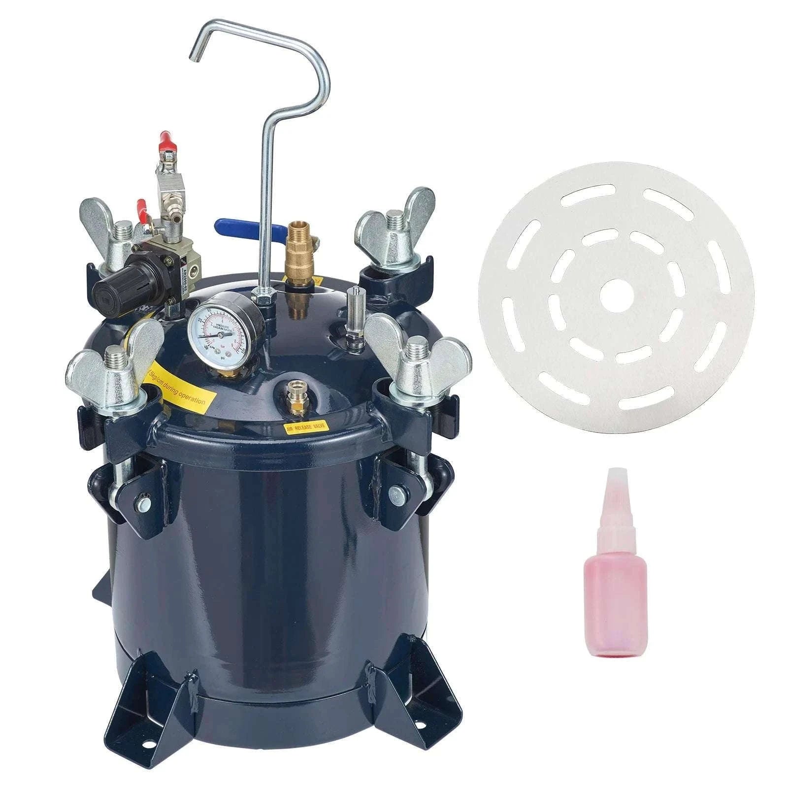 10L Paint Pressure Pot Tank with Adjustable 0–70 PSI Control-10L 70psi 4.8bar / United States