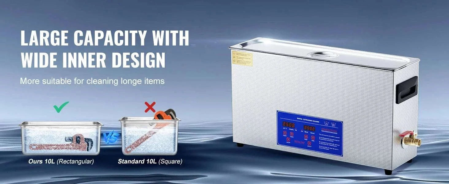 10L Ultrasonic Cleaner 40kHz 300W with Heater & Timer-10L / Poland