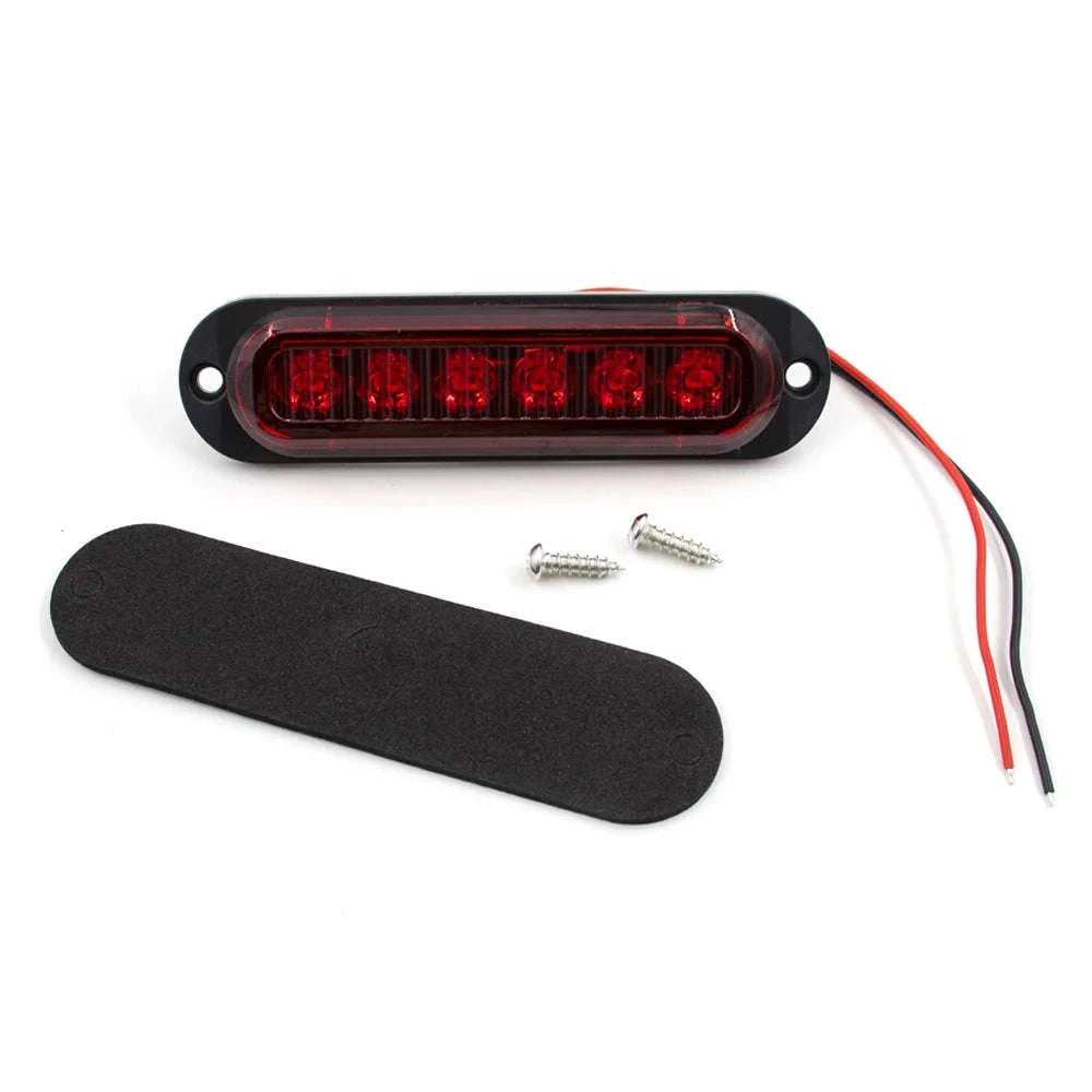 10PCS 12V/24V 6 LED Side Marker Lights Red Amber White-10x Amber / Russian Federation