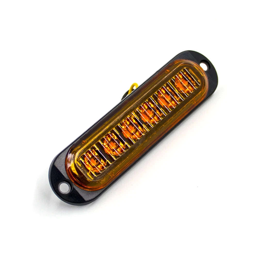 10PCS 12V/24V 6 LED Side Marker Lights Red Amber White-10x Amber / Russian Federation