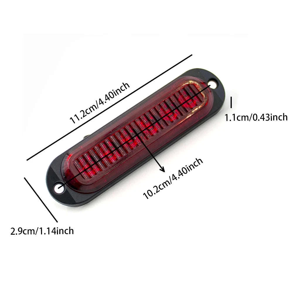 10PCS 12V/24V 6 LED Side Marker Lights Red Amber White-10x Amber / Russian Federation