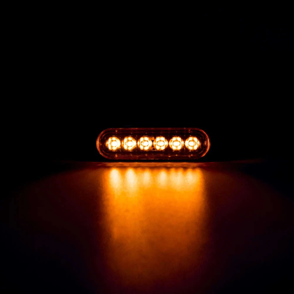 10PCS 12V/24V 6 LED Side Marker Lights Red Amber White-10x Amber / Russian Federation