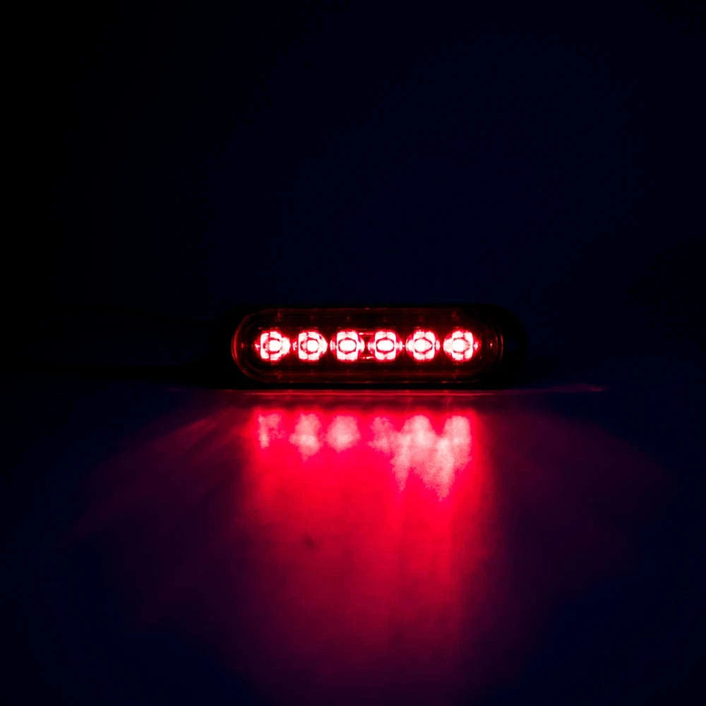 10PCS 12V/24V 6 LED Side Marker Lights Red Amber White-10x Amber / Russian Federation