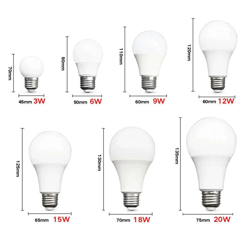 10pcs E27 LED Light Bulb Pack-E27 220V / Warm White / 6W
