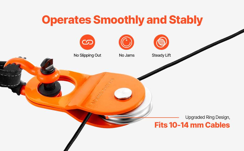 10T Snatch Block Pulley 22,000 lbs Winch for Offroad Recovery-10T / GERMANY