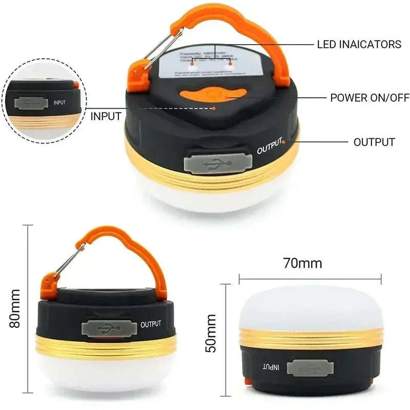 10W Rechargeable Camping Lantern with COB+LED-3PC