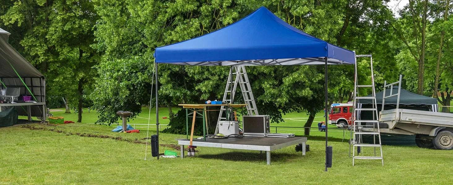 10x10ft Pop Up Canopy Tent with UV Protection & Adjustable Height-WHITE / United States