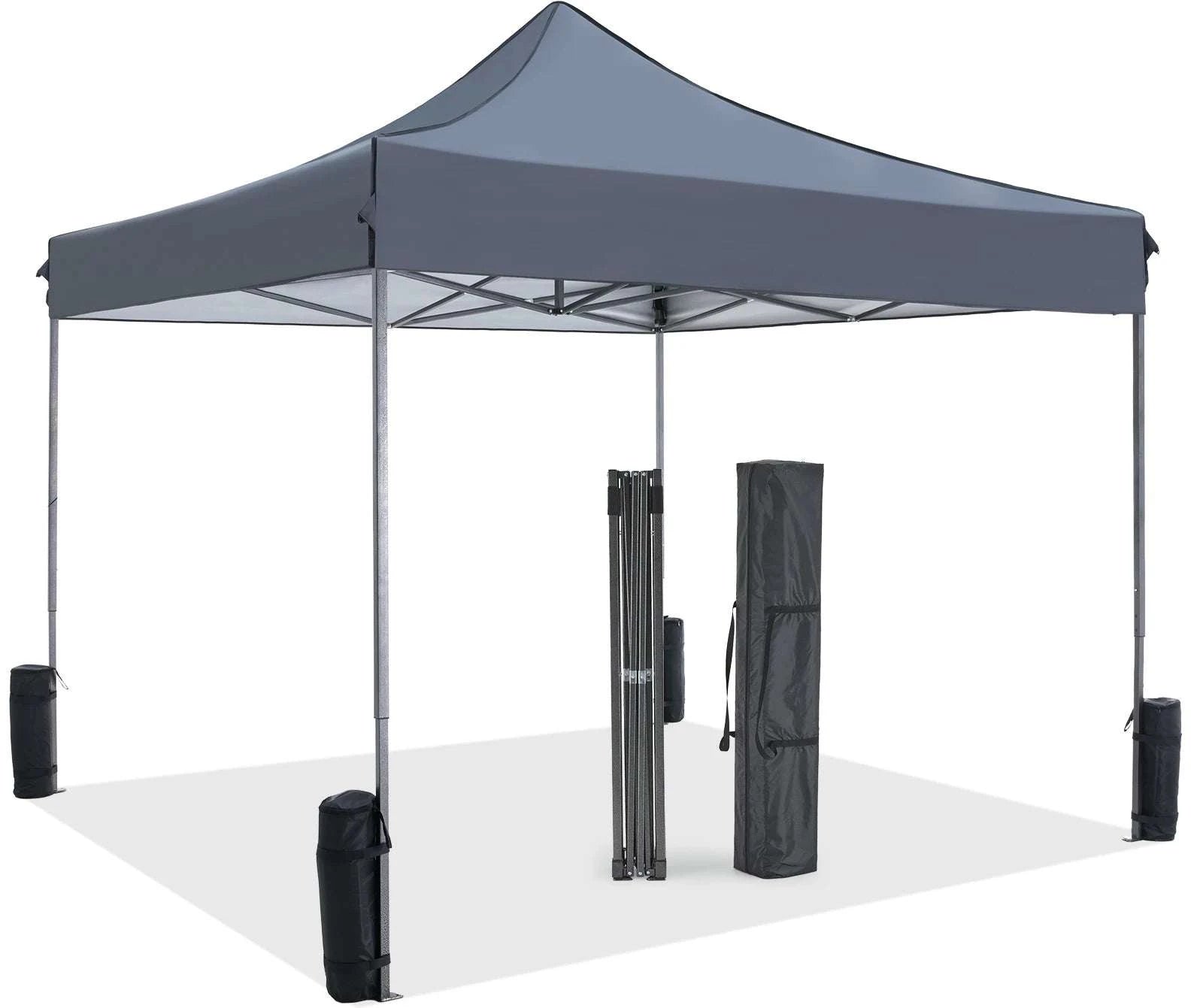 10x10ft Pop Up Canopy Tent with UV Protection & Adjustable Height-WHITE / United States
