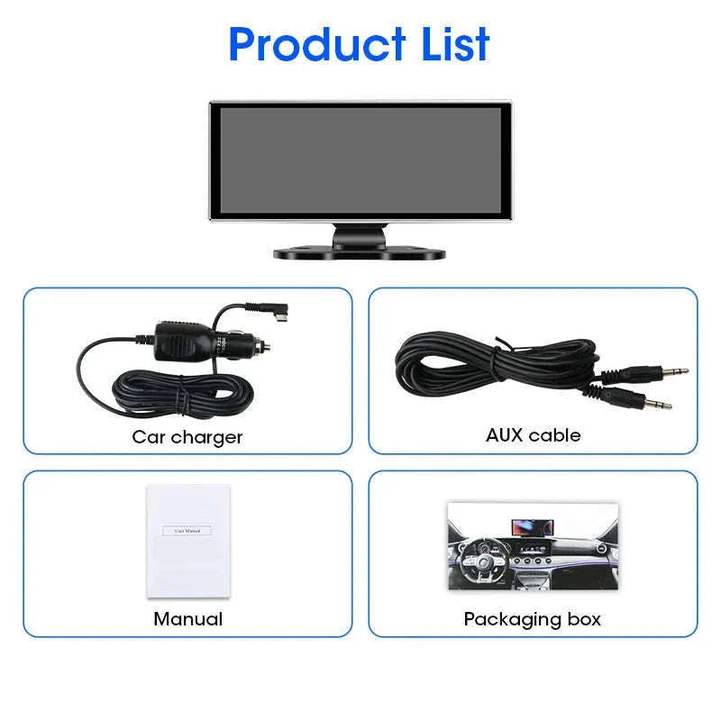 11.26 Inch 4K Car DVR with Wireless CarPlay and Android Auto-10.26inch-Front Cam / NO TF card